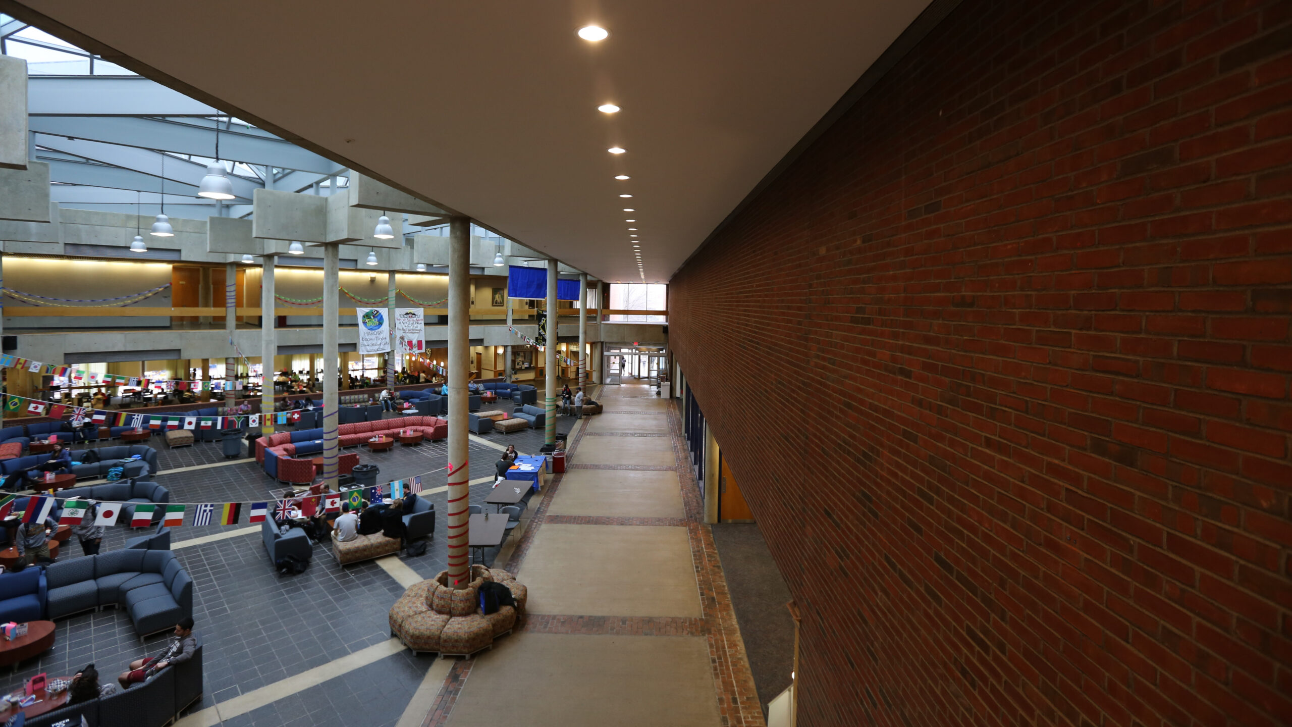 Brower student center inside before renovations.